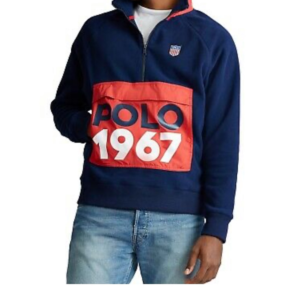 🆕Polo Ralph Lauren 🏇Active Hybrid Quarter-Zip Fleece pullover🔥 - Picture 2 of 12